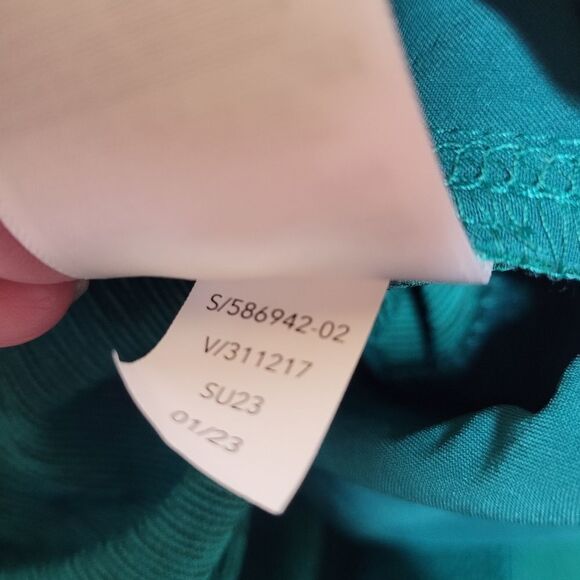 NEW Athleta kelly green echo wide leg cropped pull on trouser pants 14 - Picture 8 of 12